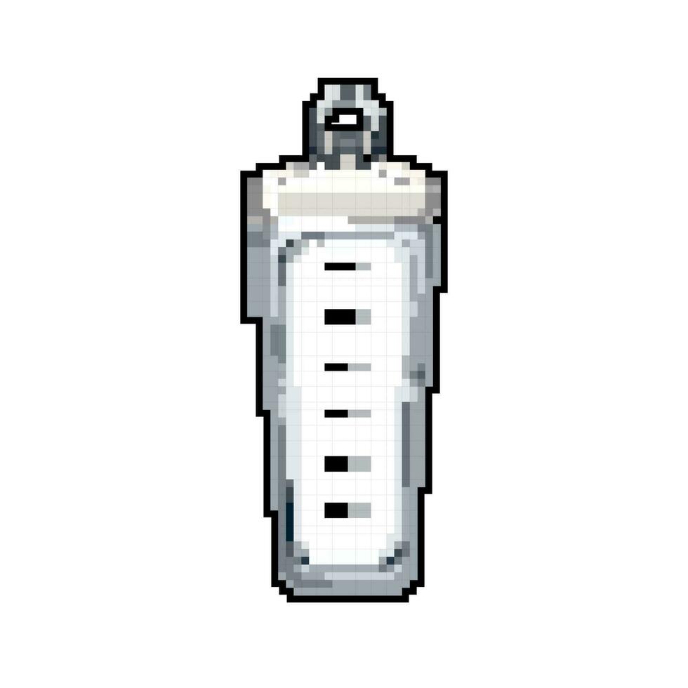 shake protein shaker game pixel art vector illustration