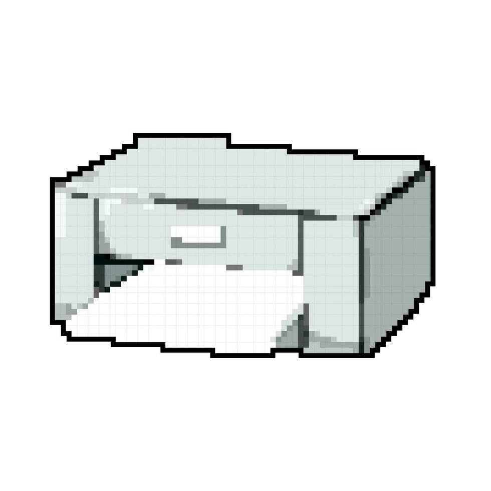 computer printer paper game pixel art vector illustration 23873763