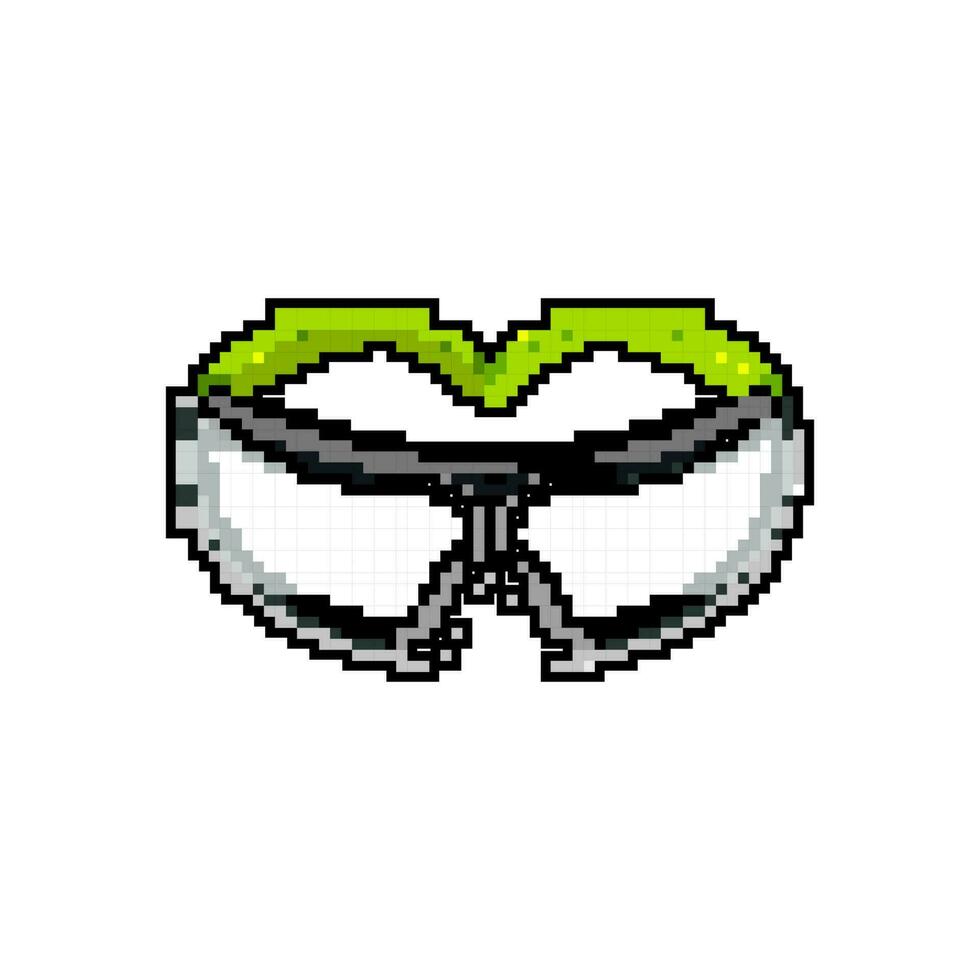 eye safety glasses game pixel art vector illustration