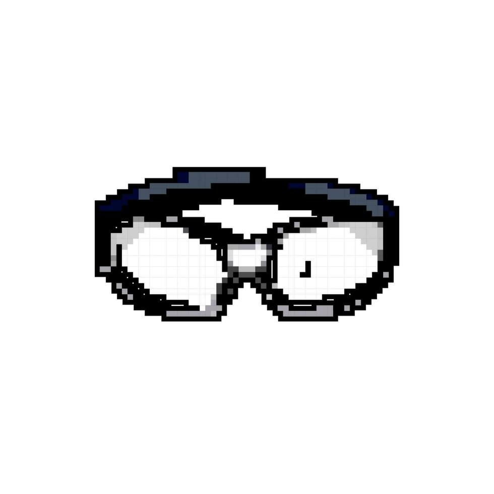 googles safety glasses game pixel art vector illustration