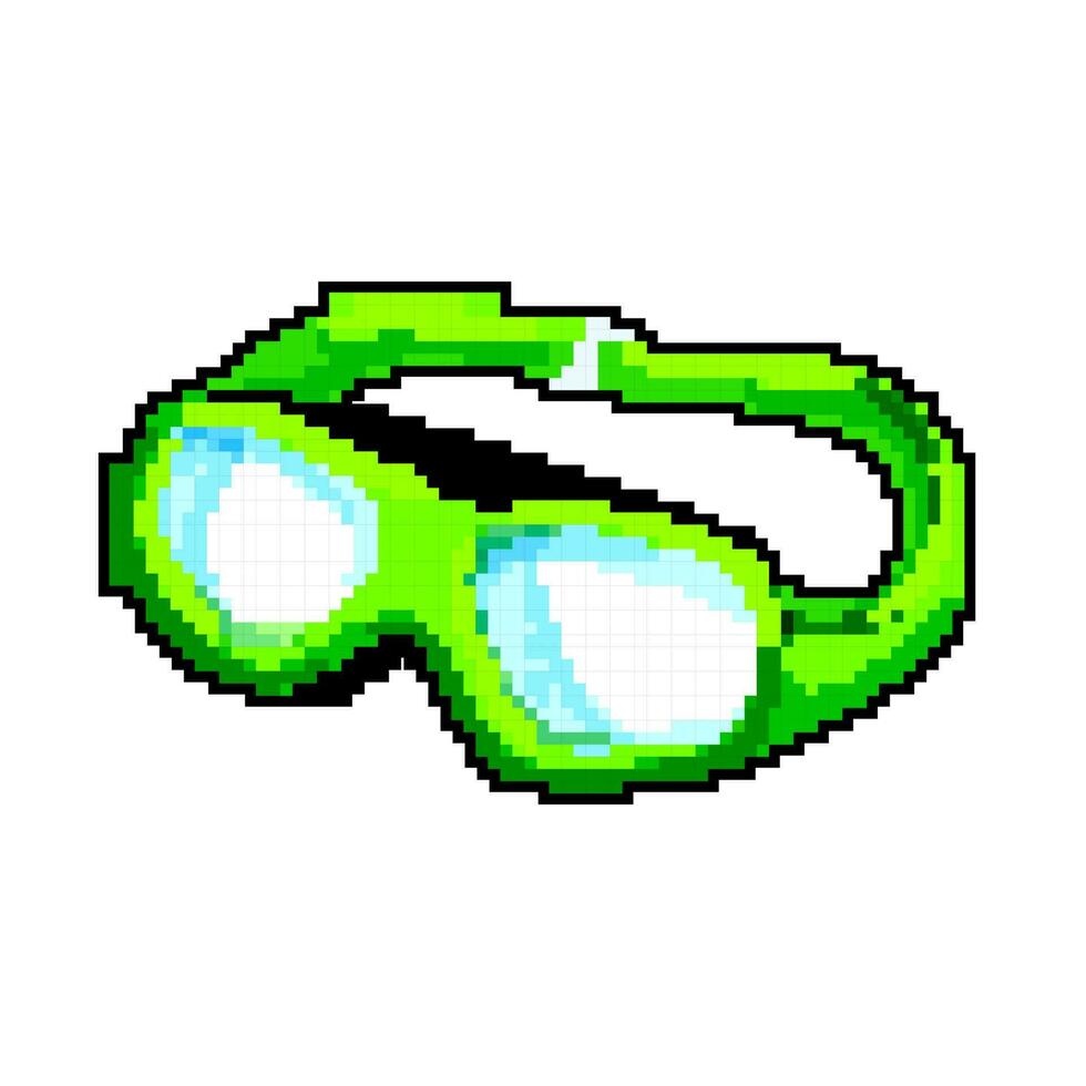 summer pool goggles game pixel art vector illustration