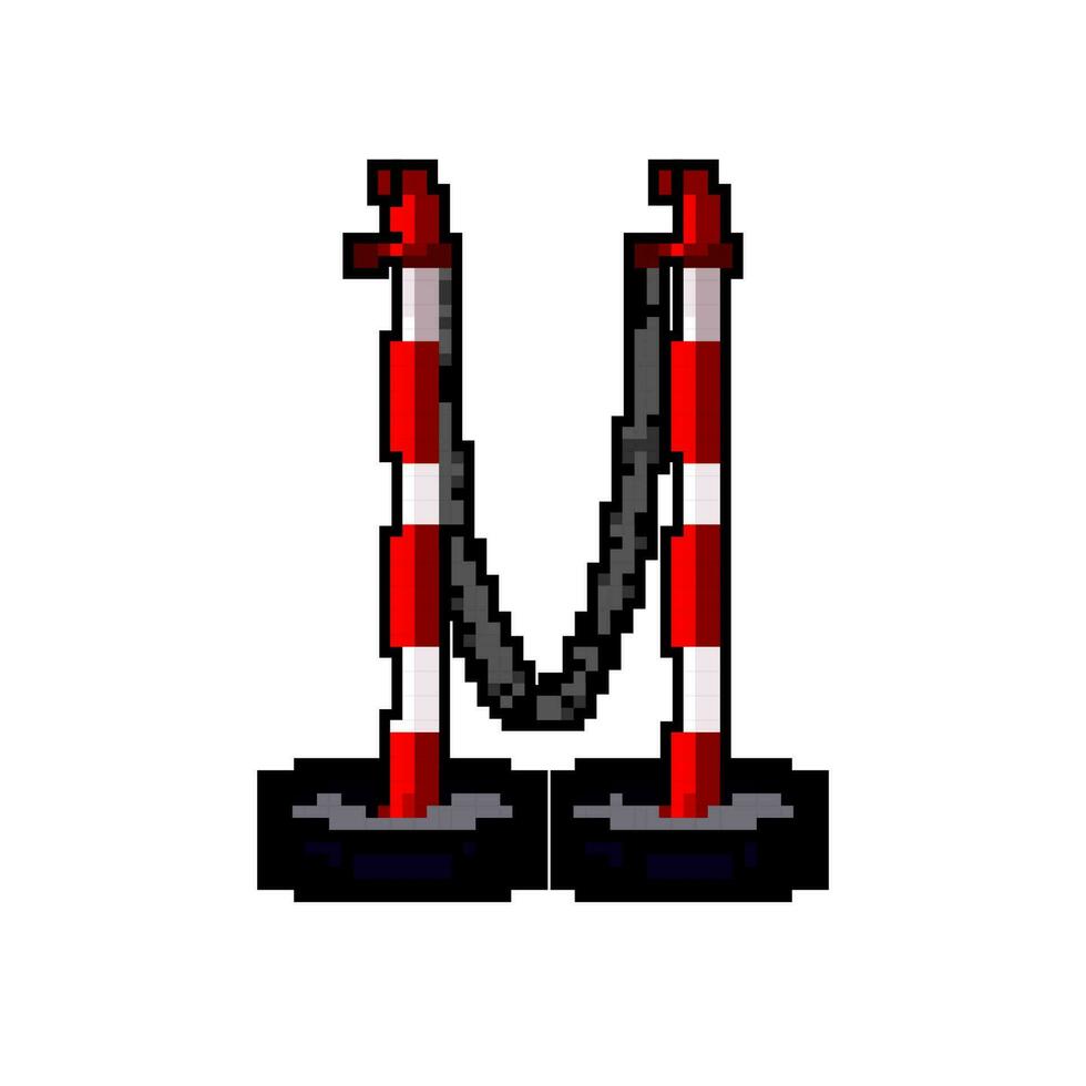security road barrier game pixel art vector illustration