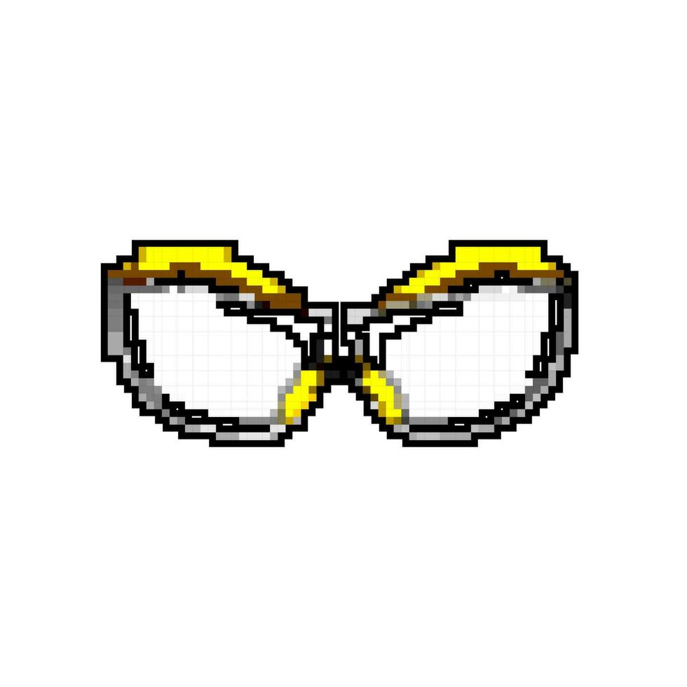 industrial safety glasses game pixel art vector illustration