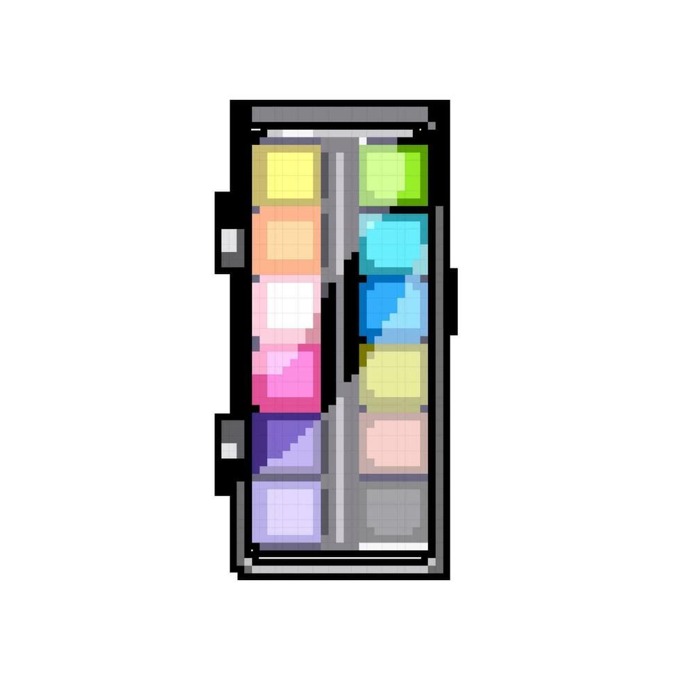 artist paint watercolor game pixel art vector illustration
