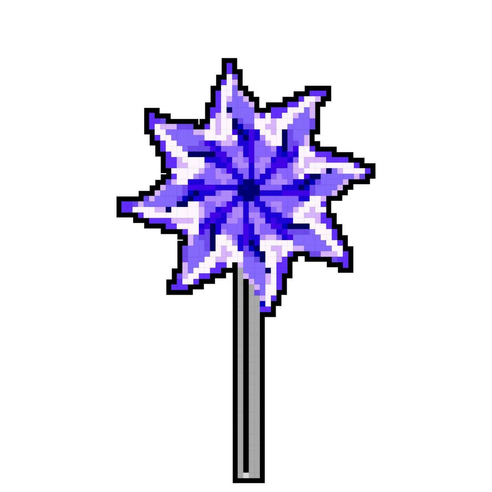 whirligig pinwheel toy game pixel art vector illustration