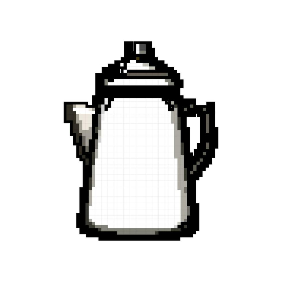 machine percolator pot coffee game pixel art vector illustration