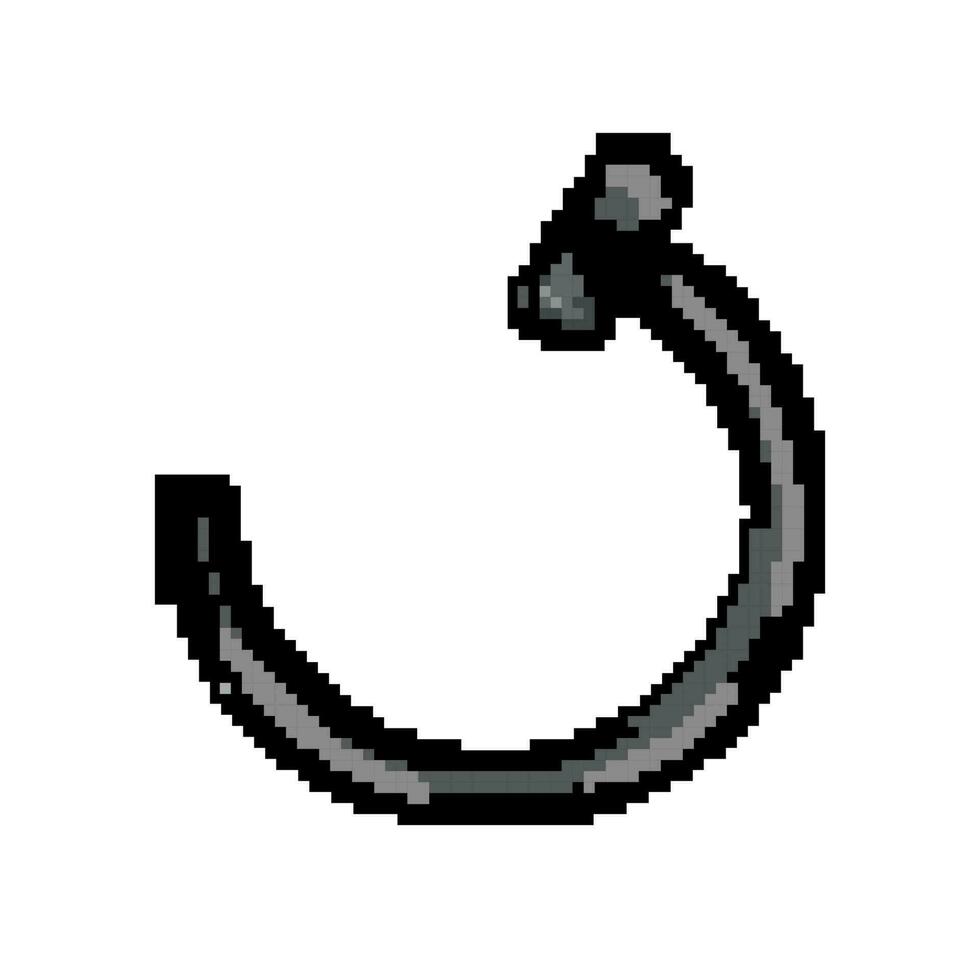 body piercing ring game pixel art vector illustration