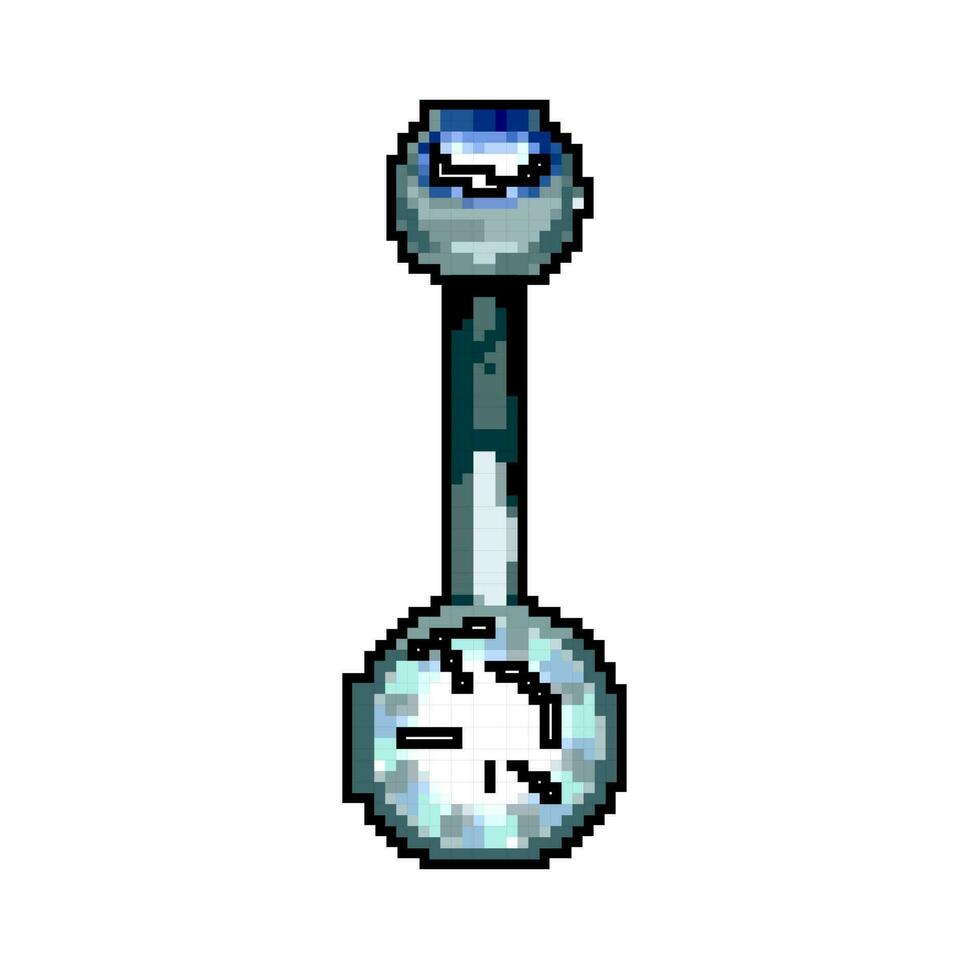 silver piercing ring game pixel art vector illustration