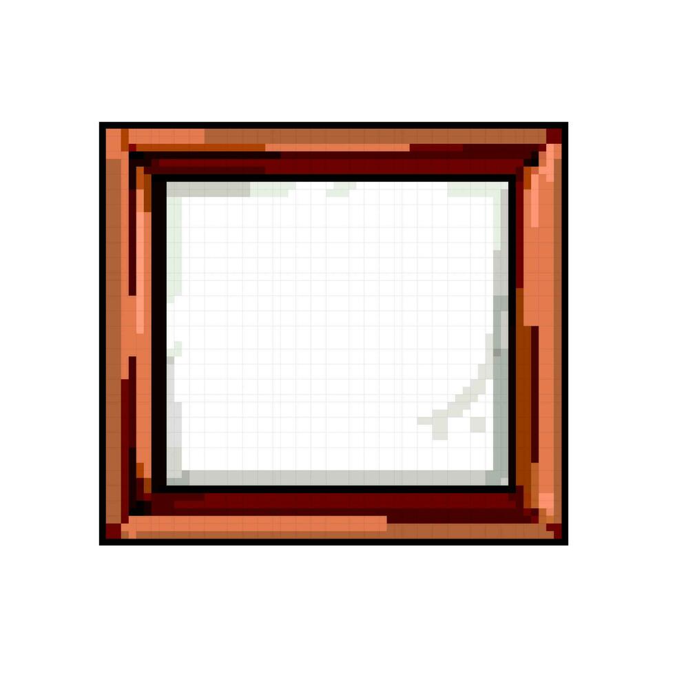 blank photo frame game pixel art vector illustration