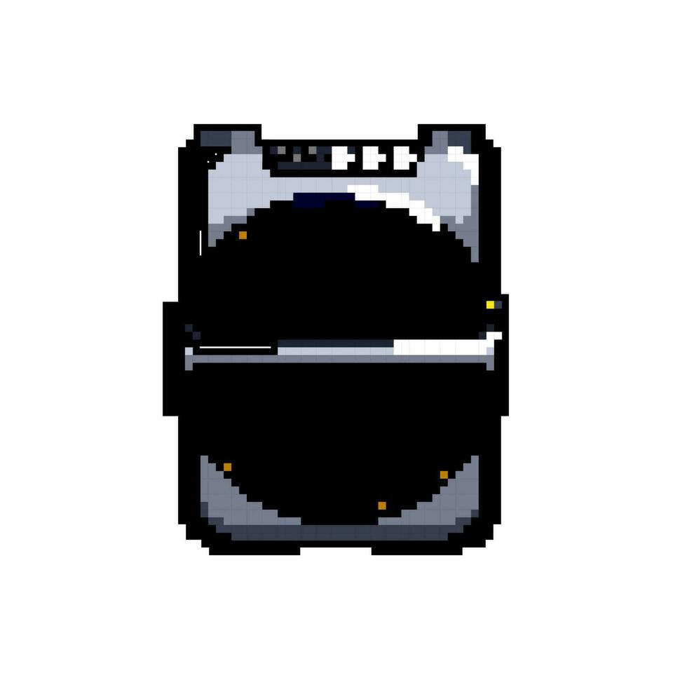 black partybox sound game pixel art vector illustration