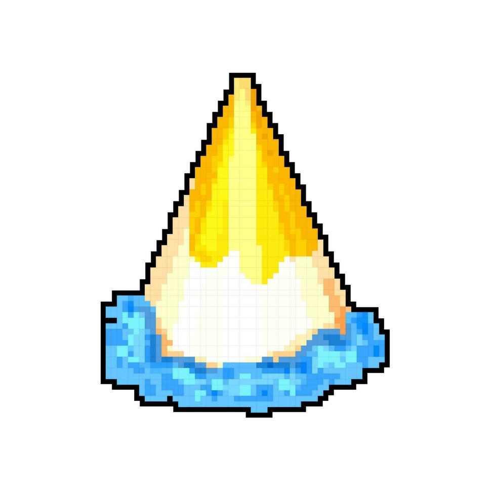 cone party hat game pixel art vector illustration