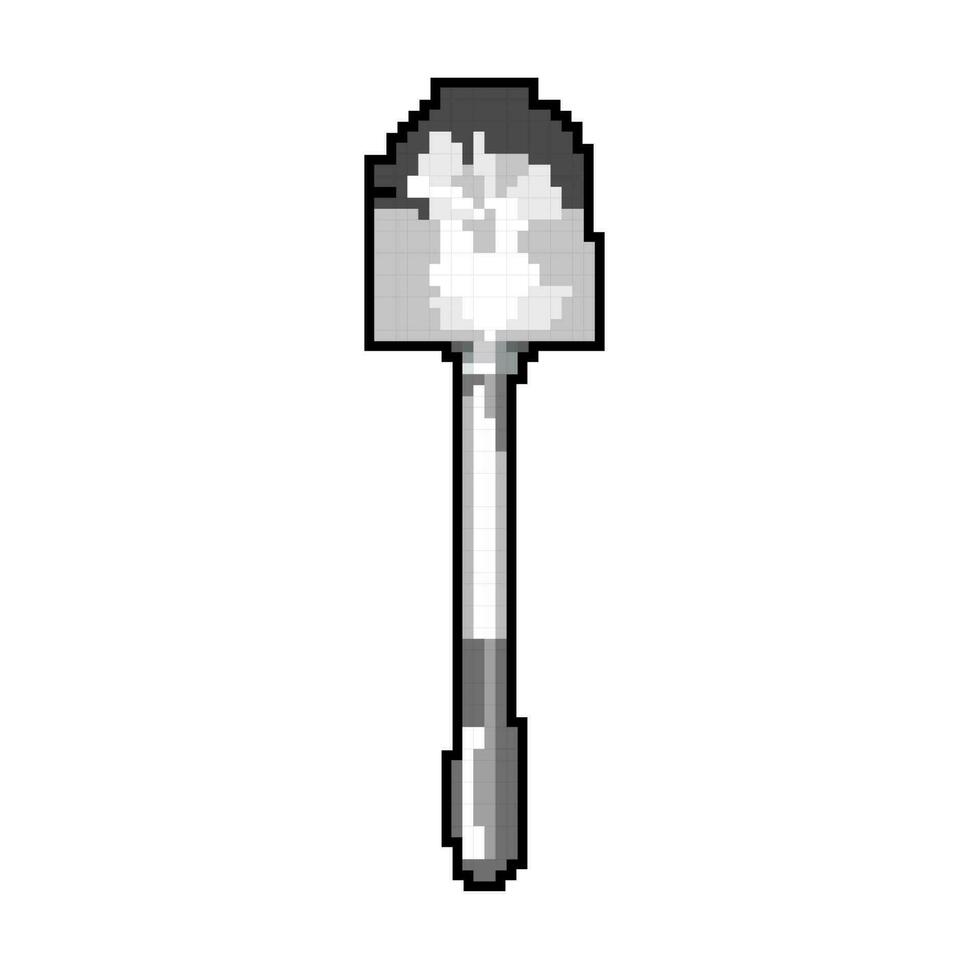 sanitary toilet brush game pixel art vector illustration