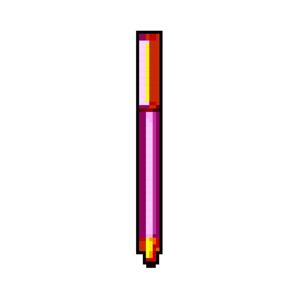 office pen game pixel art vector illustration