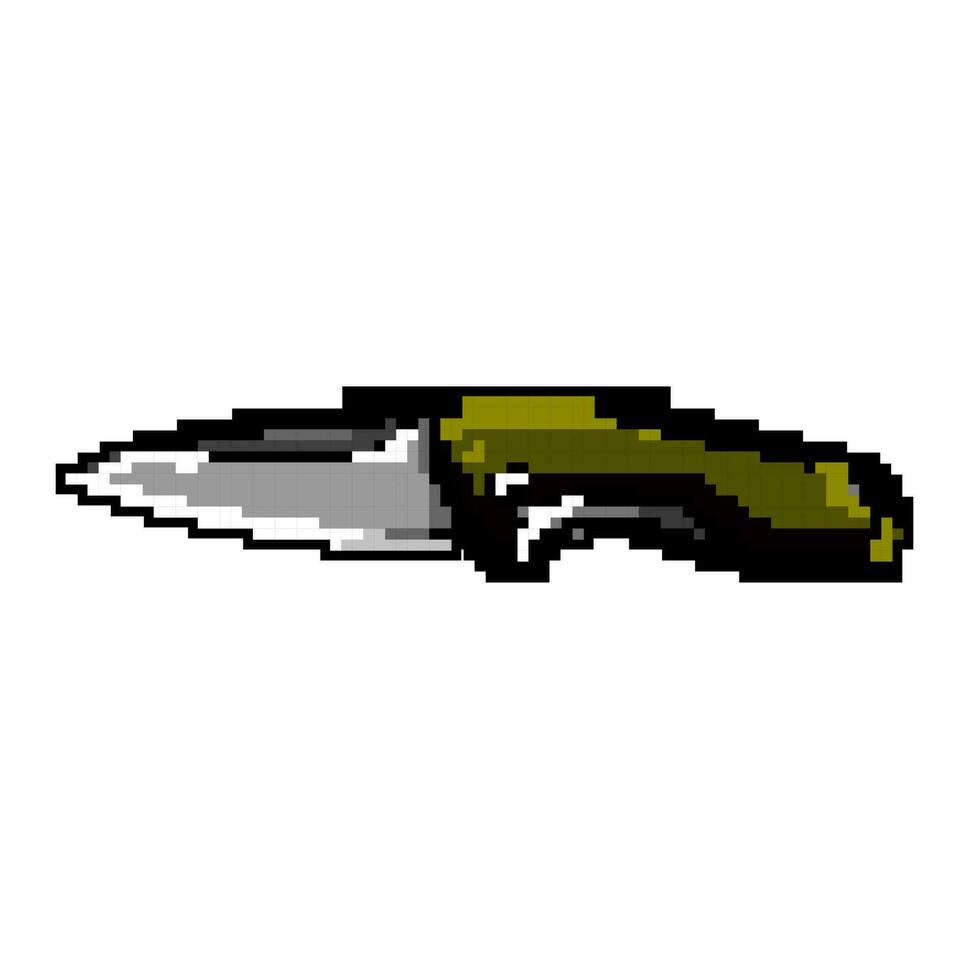 army military knife game pixel art vector illustration