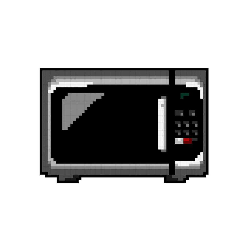 technology microwave oven game pixel art vector illustration