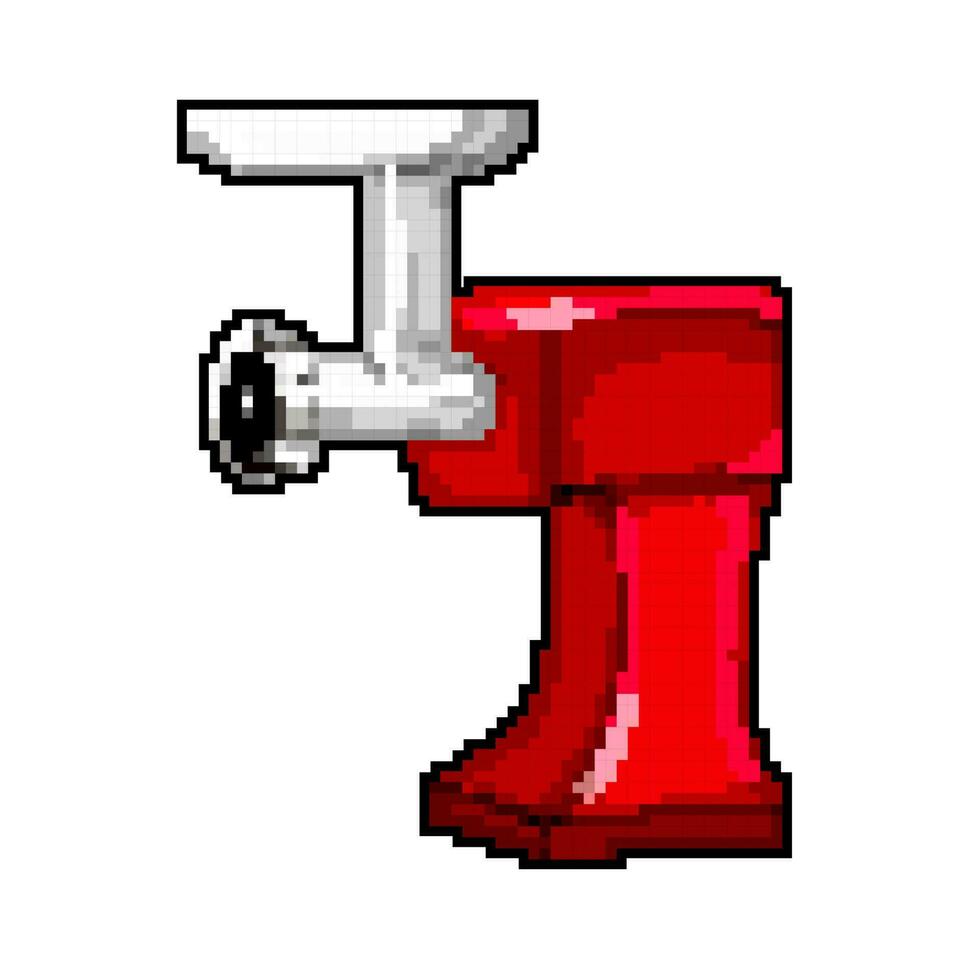 raw meat grinder game pixel art vector illustration