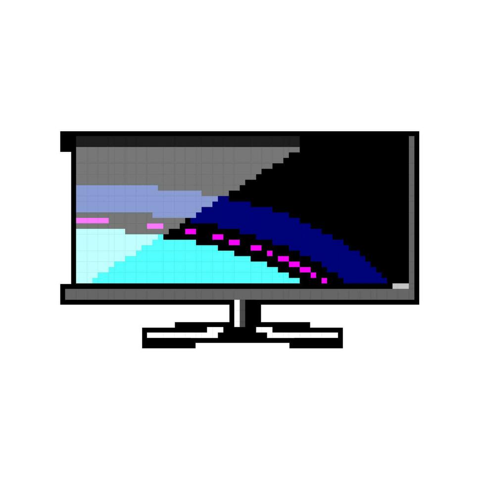 keyboard monitor pc gaming game pixel art vector illustration