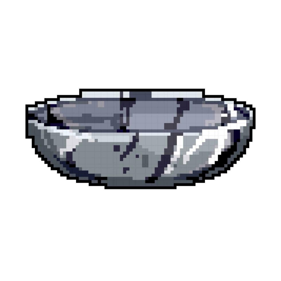 natural marble bowl game pixel art vector illustration