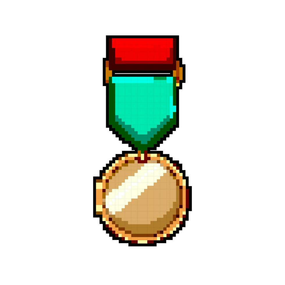 soldier military medal game pixel art vector illustration
