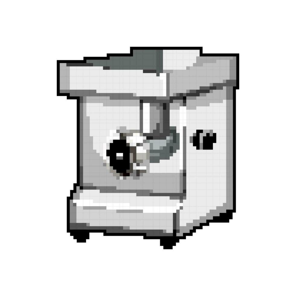 electric meat grinder game pixel art vector illustration