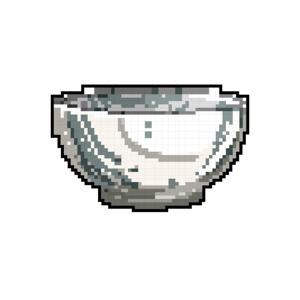 stone marble bowl game pixel art vector illustration