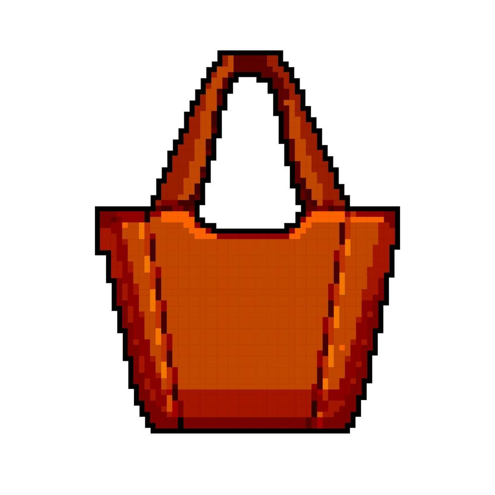 lujo cuero bolso mujer juego píxel Arte vector ilustración