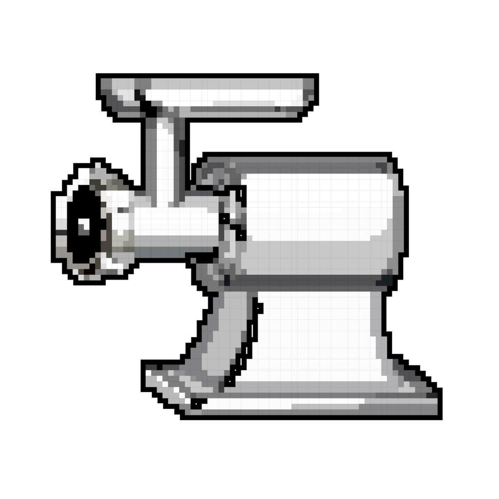 mincer meat grinder game pixel art vector illustration