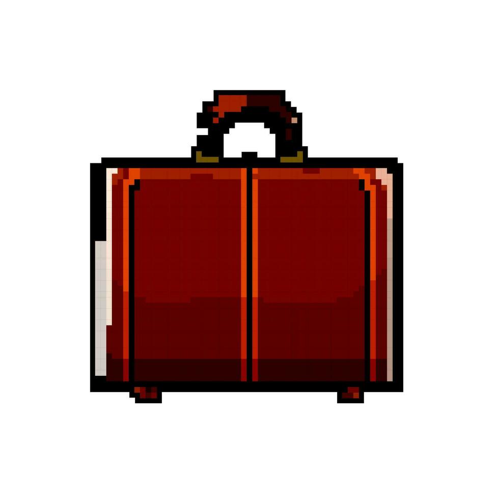 briefcase business bag game pixel art vector illustration 23874290