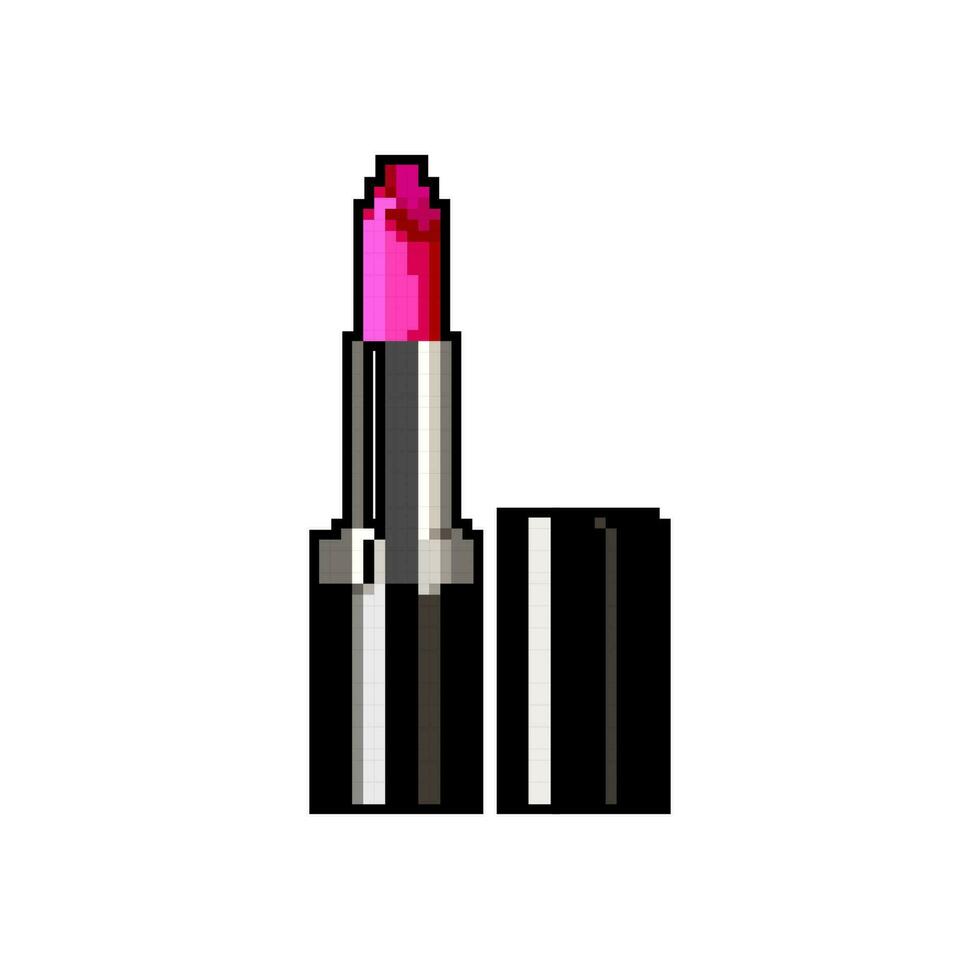 labio lápiz labial maquillaje juego píxel Arte vector ilustración