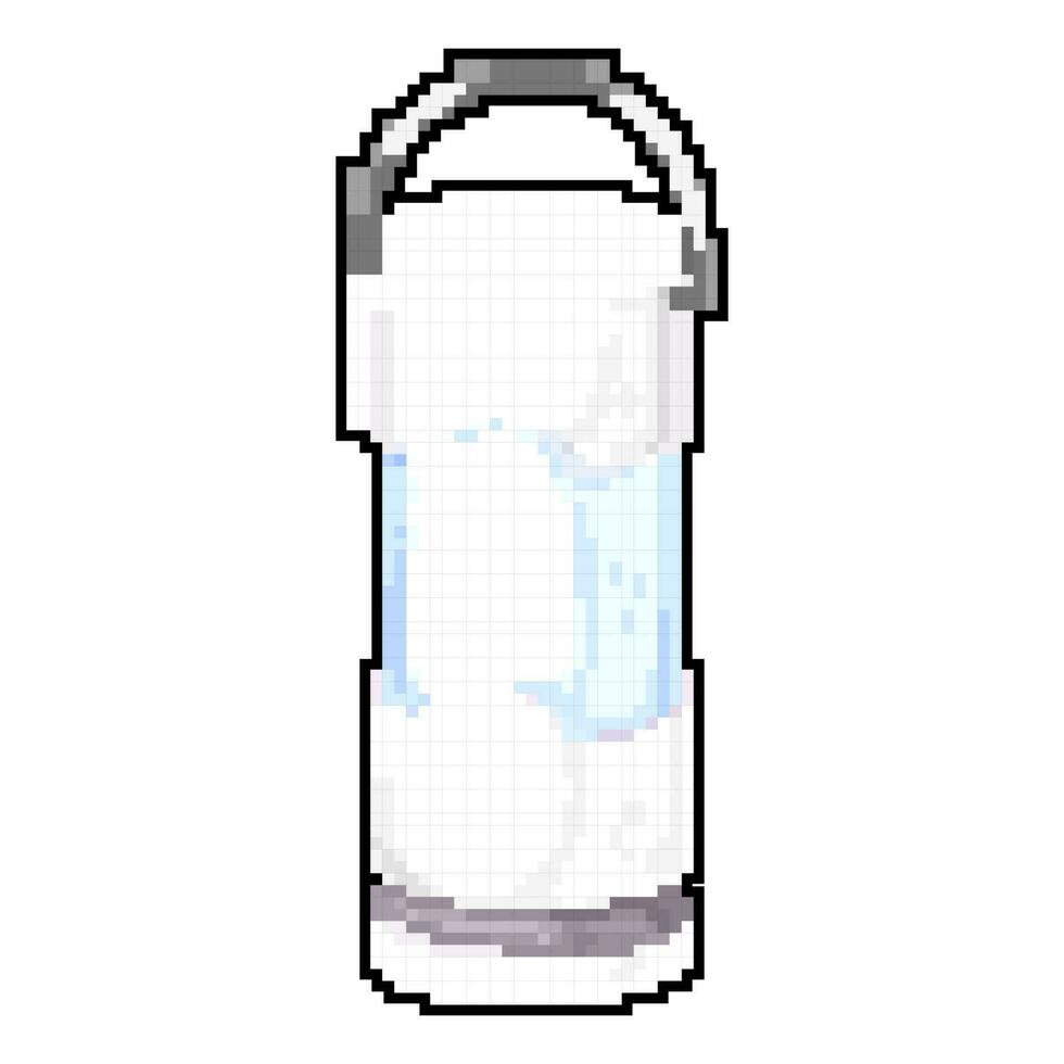 light lantern camp lamp game pixel art vector illustration