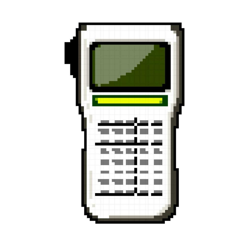 barcode label printer game pixel art vector illustration