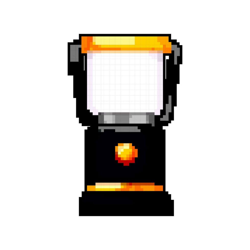 portable lantern camp lamp game pixel art vector illustration