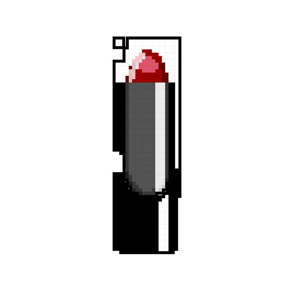 pink lipstick makeup game pixel art vector illustration