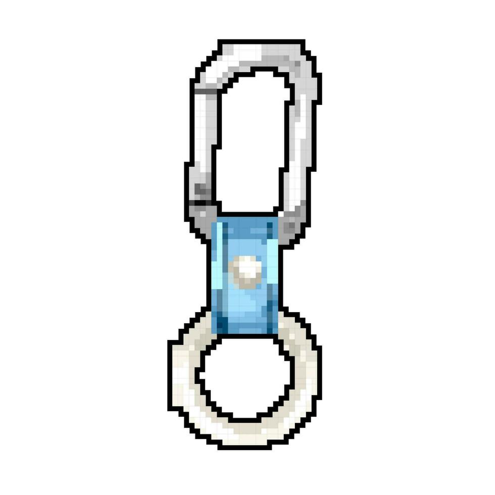 chain keychain key game pixel art vector illustration