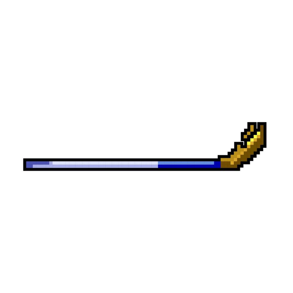 sport hockey stick game pixel art vector illustration