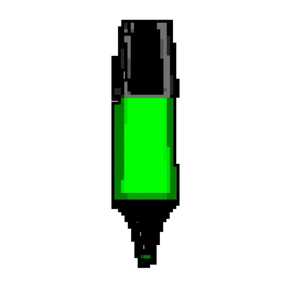 office highlighter game pixel art vector illustration