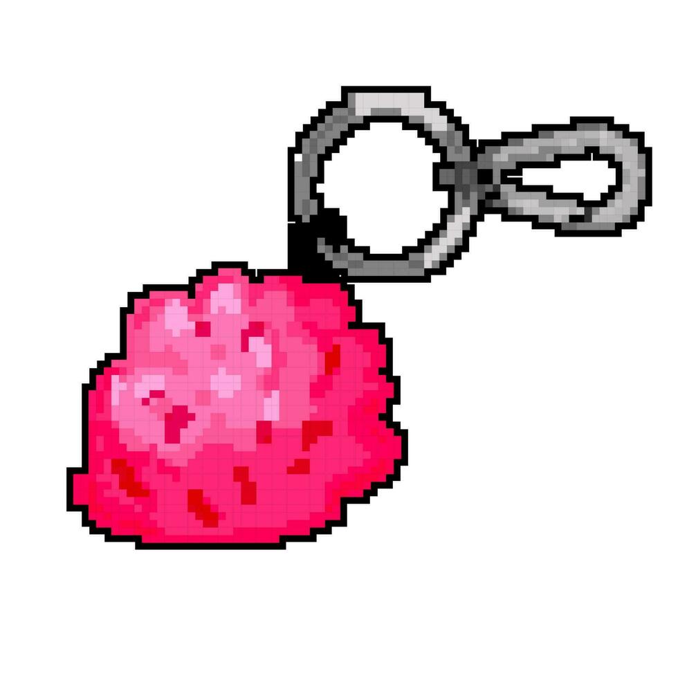 car keychain key game pixel art vector illustration