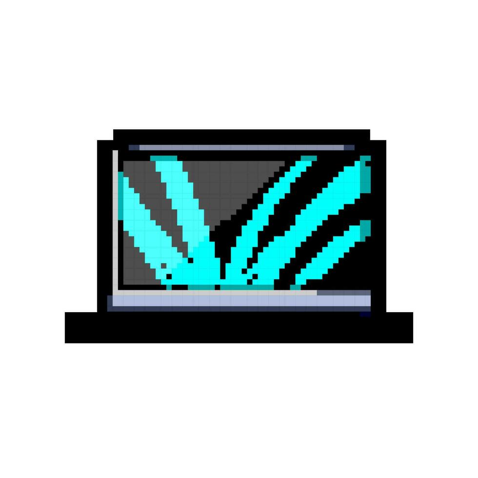 game laptop gaming game pixel art vector illustration