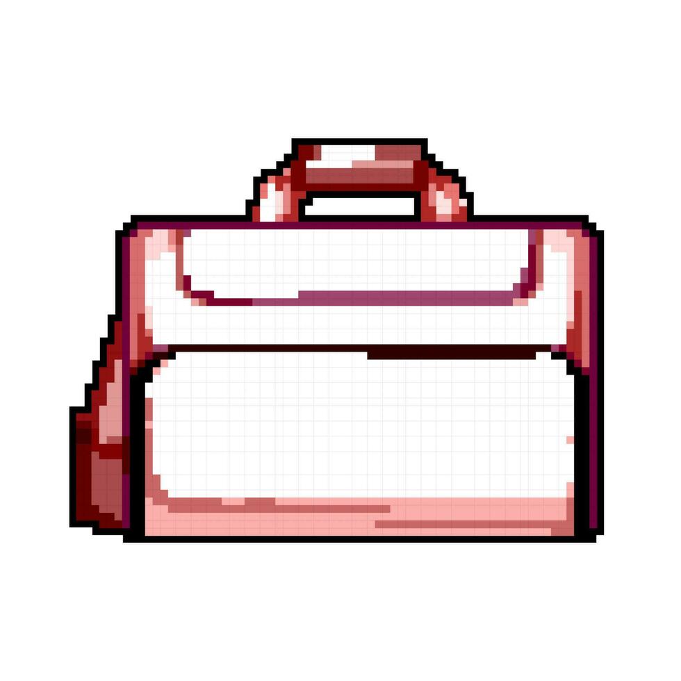 fashion laptop bag game pixel art vector illustration