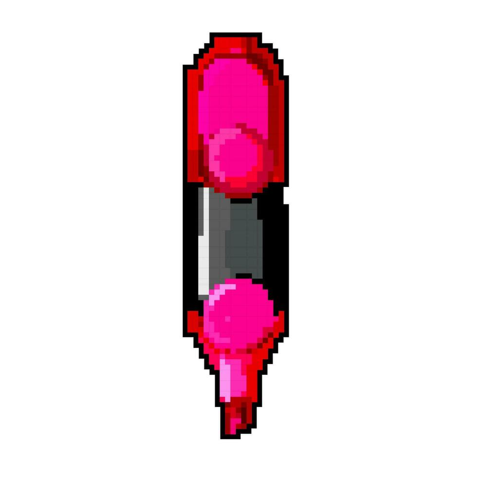 drawing highlighter game pixel art vector illustration