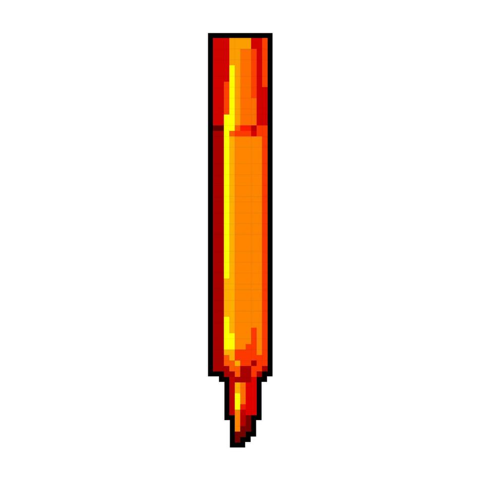 pen highlighter game pixel art vector illustration