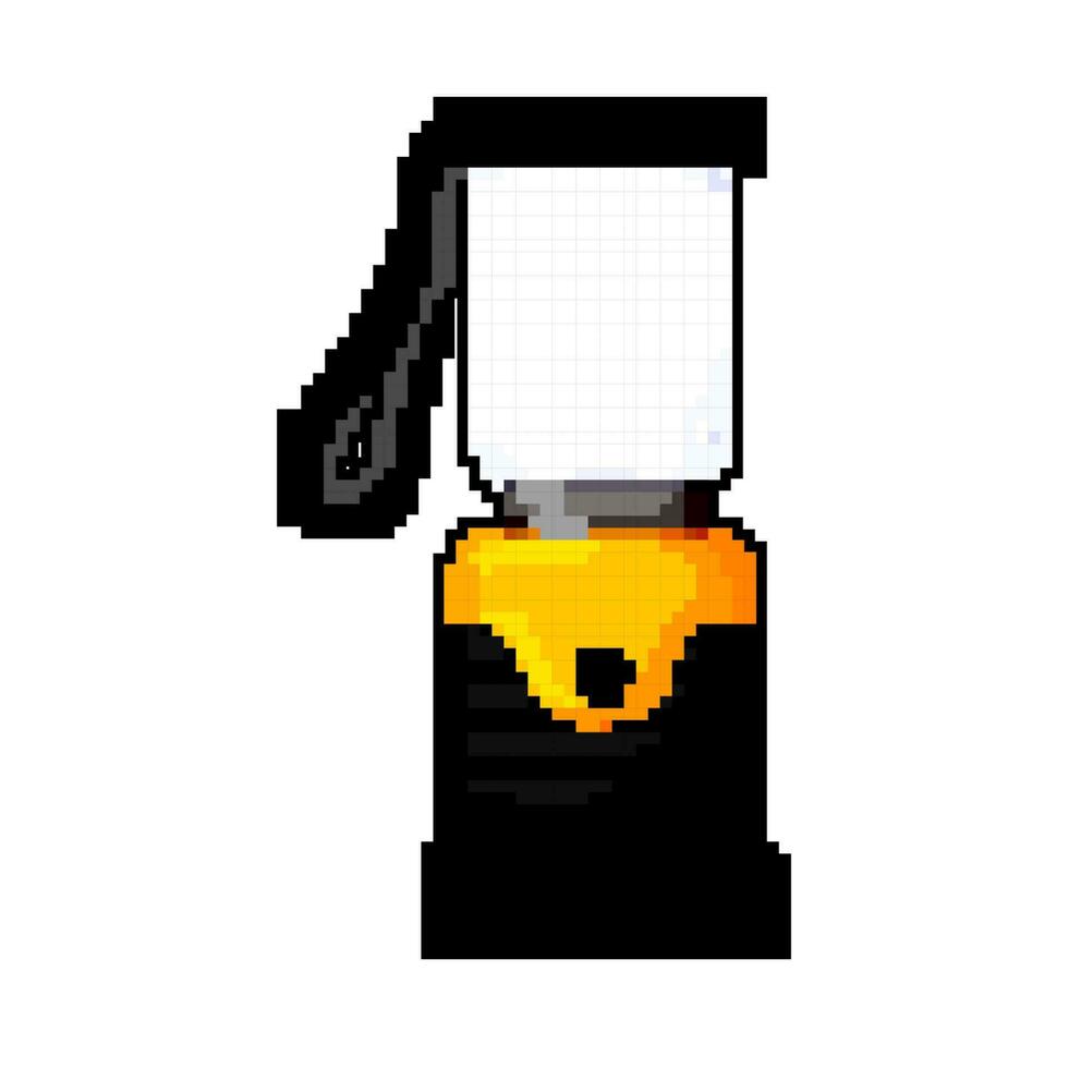 oil lantern camp lamp game pixel art vector illustration