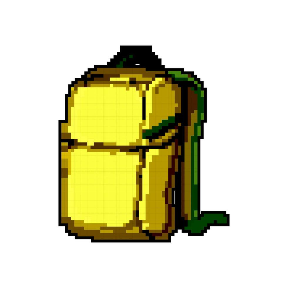travel hiking backpack game pixel art vector illustration 23874762
