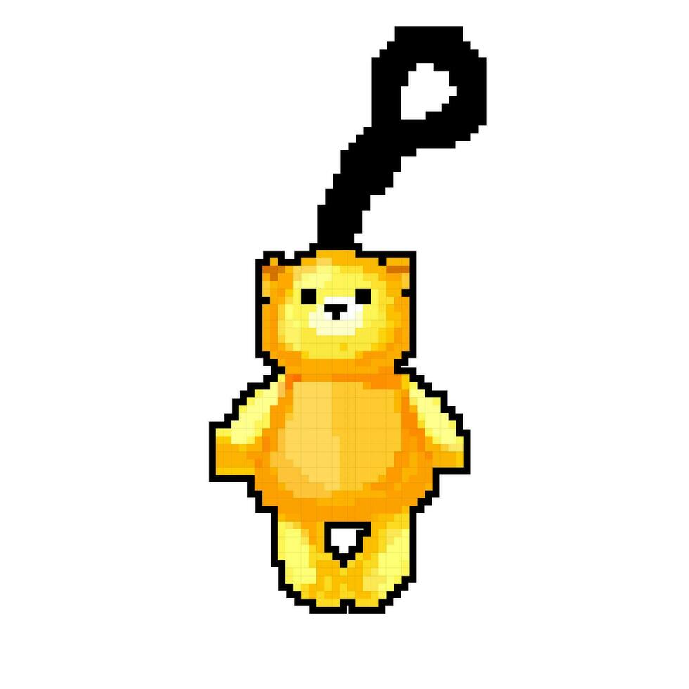 trinker keychain key game pixel art vector illustration