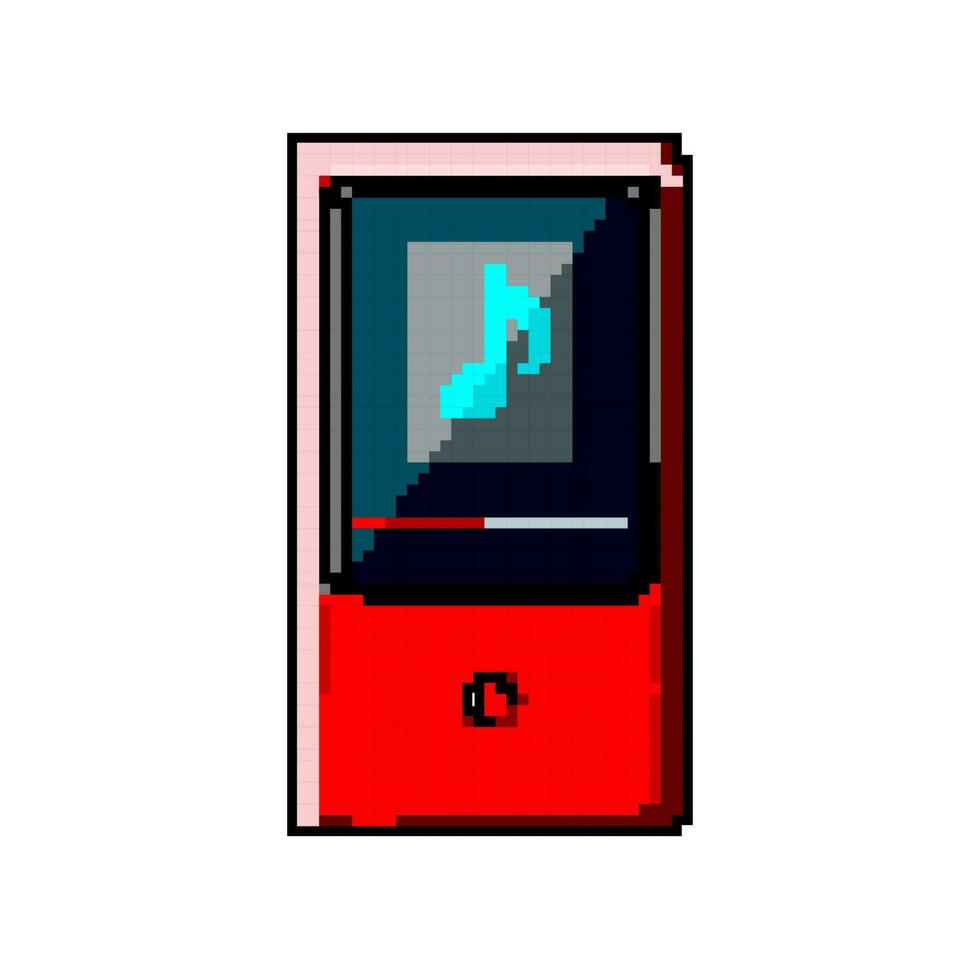 digital hifi mp3 player game pixel art vector illustration