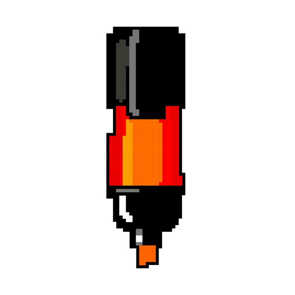 tool highlighter game pixel art vector illustration