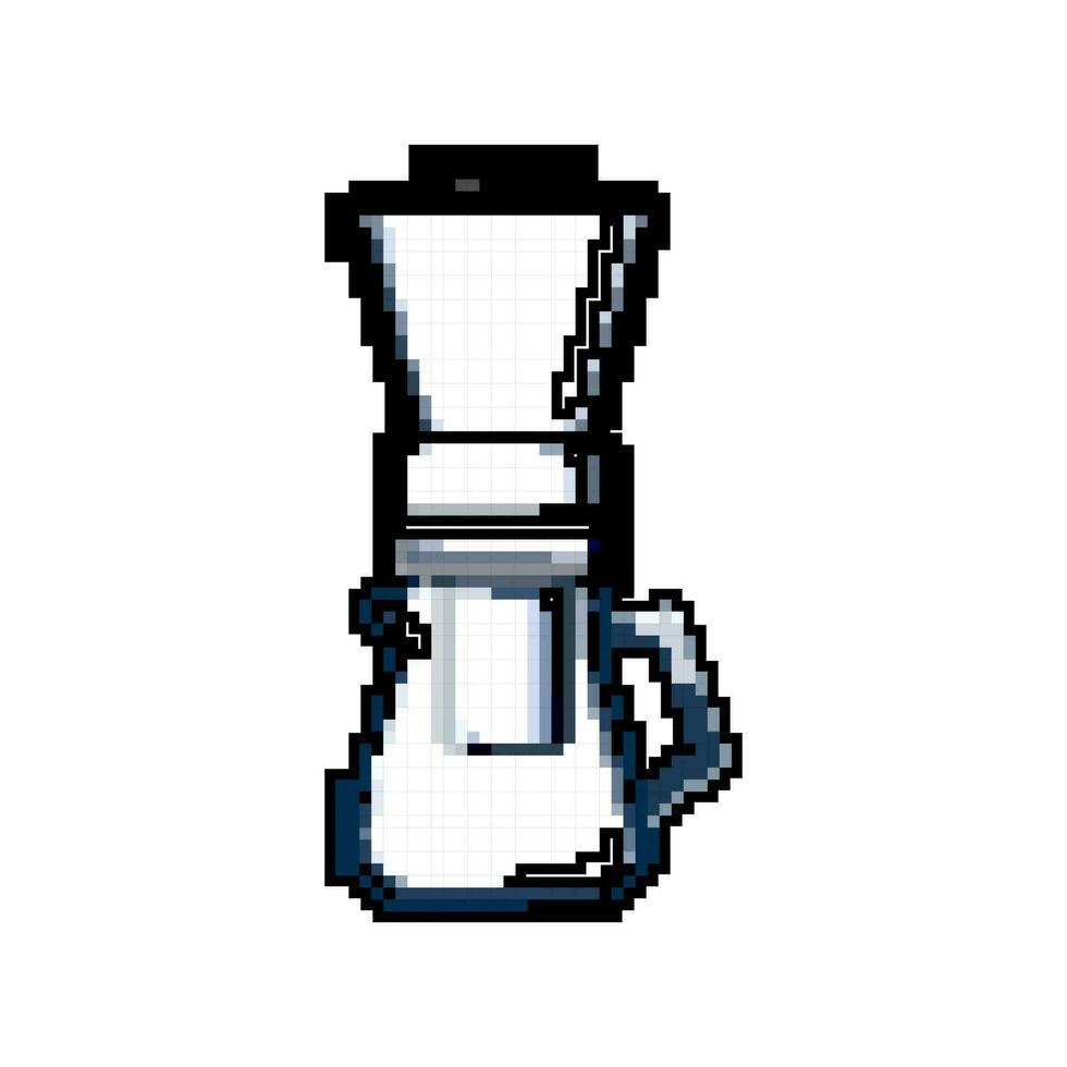 vaso hielo goteo café juego píxel Arte vector ilustración