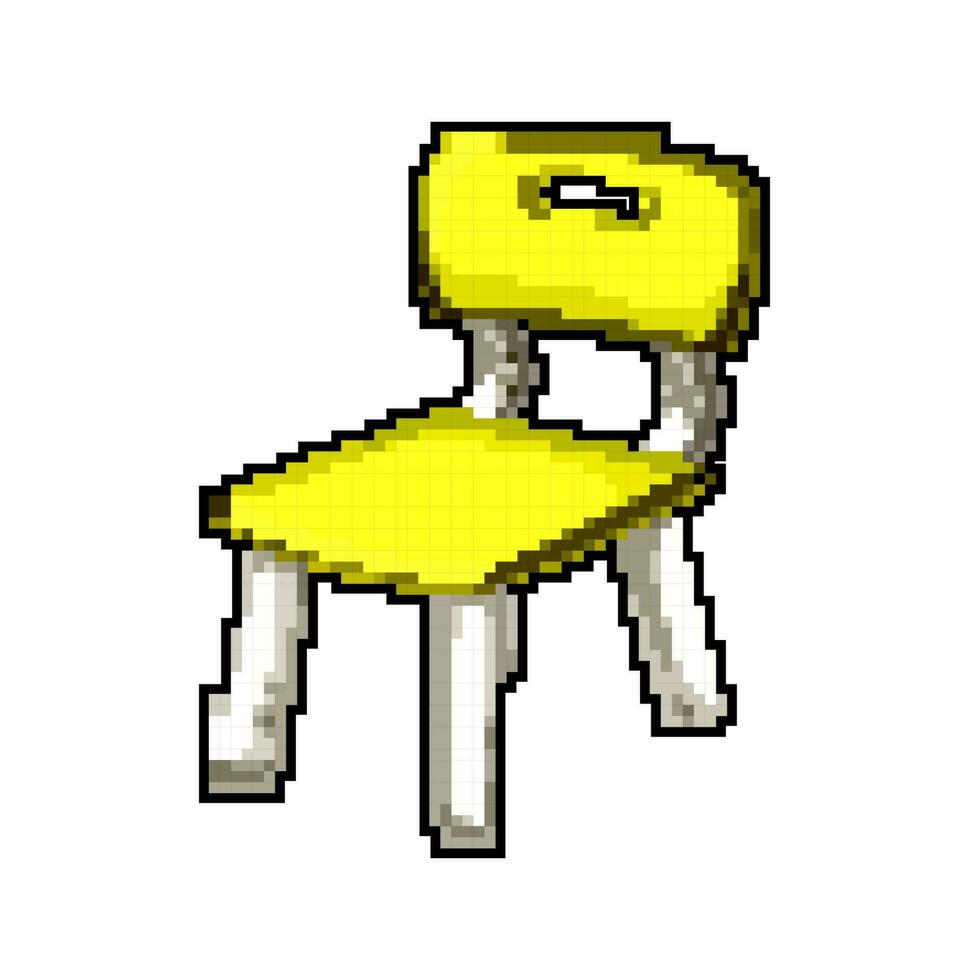 room kid chair game pixel art vector illustration