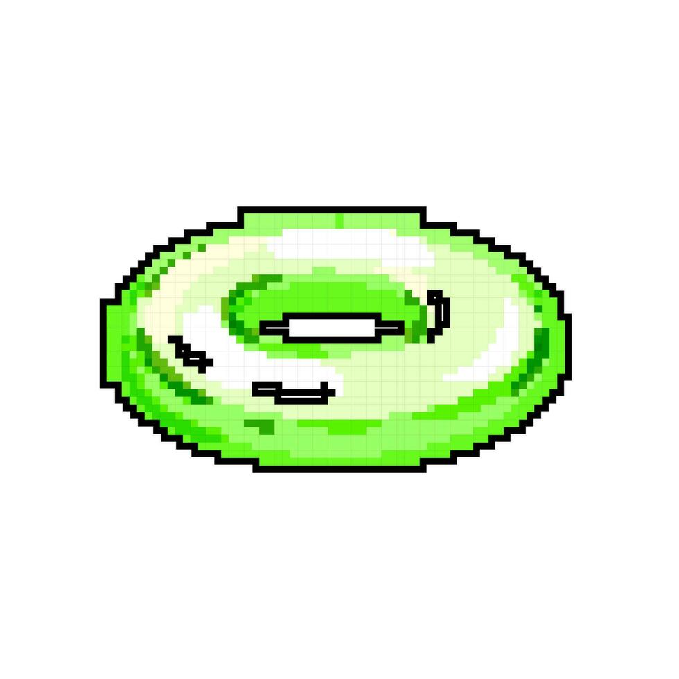 swim inflatable ring game pixel art vector illustration
