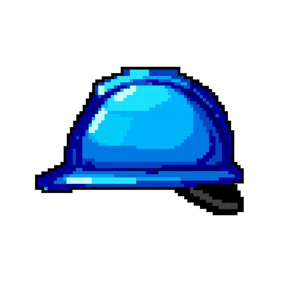 engineer helmet builder game pixel art vector illustration